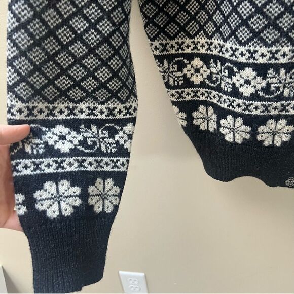 Gap vintage 100 % wool cropped fair isle sweater M - Picture 3 of 6